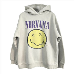 Zara Kids 🎶 NIRVANA Beige Hoodie, Size 8* ~ EUC